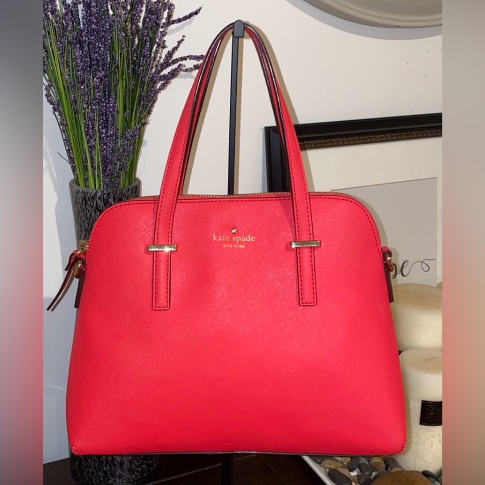 Kate Spade New York Cedar Street Maise Leather Satchel Handbag w Dust Bag - Picture 1 of 16